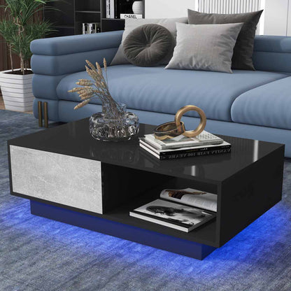 High Gloss Coffee Table + LED