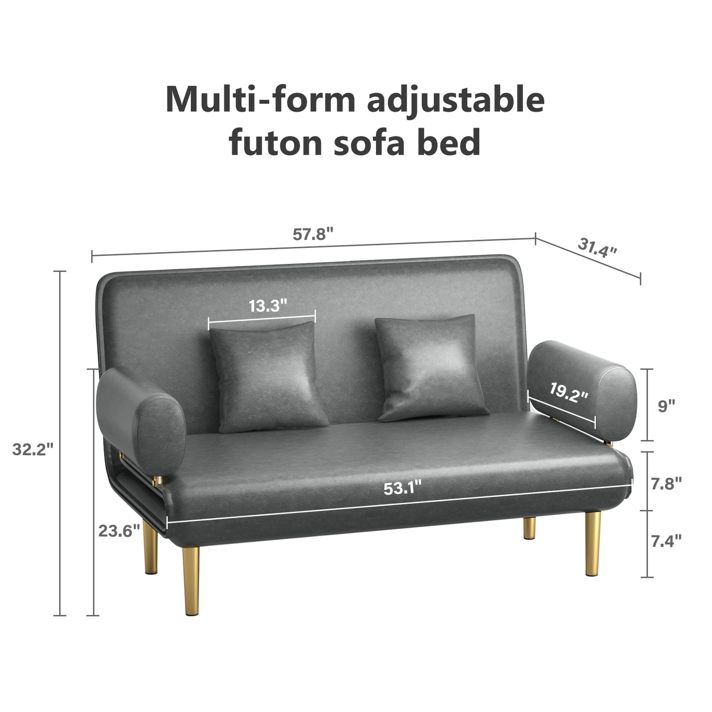 Leather Convertible Sleeper Sofa