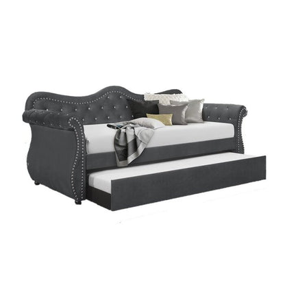 Upholstered Velvet Daybed + Trundle