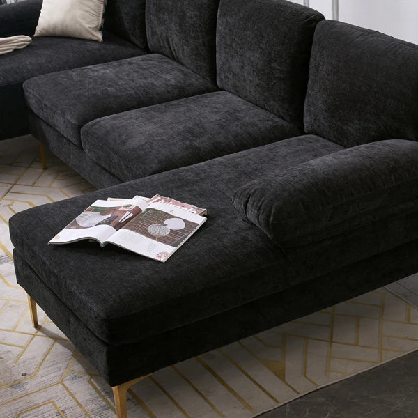 Reversible U-Shaped Sectional with Double Chaise