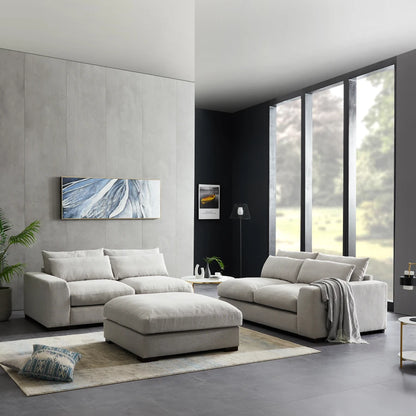 Light Grey Mid-Century Sofa
