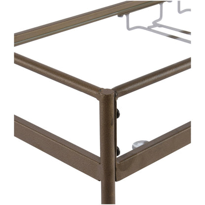 Barwagen aus goldbronzefarbenem Metall