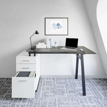 Escritorio moderno para computadora de oficina en casa