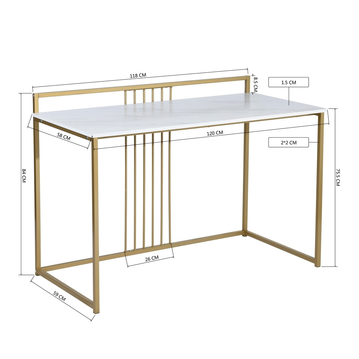 Marble Computer Desk