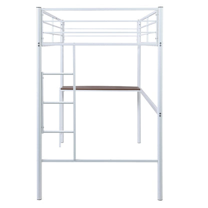 Zweibettzimmer über Vollmetall-Etagenbett mit Schreibtisch und Leiter