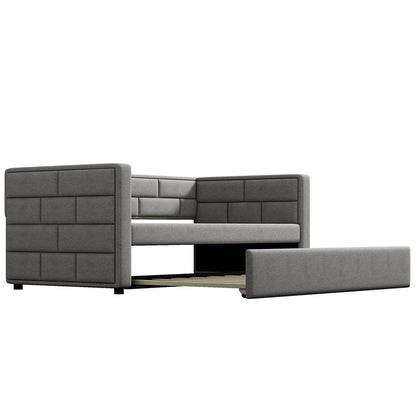 Twin Size Upholstered Daybed With Trundle