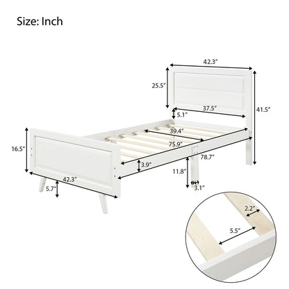 Twin-Plattformbett aus Holz