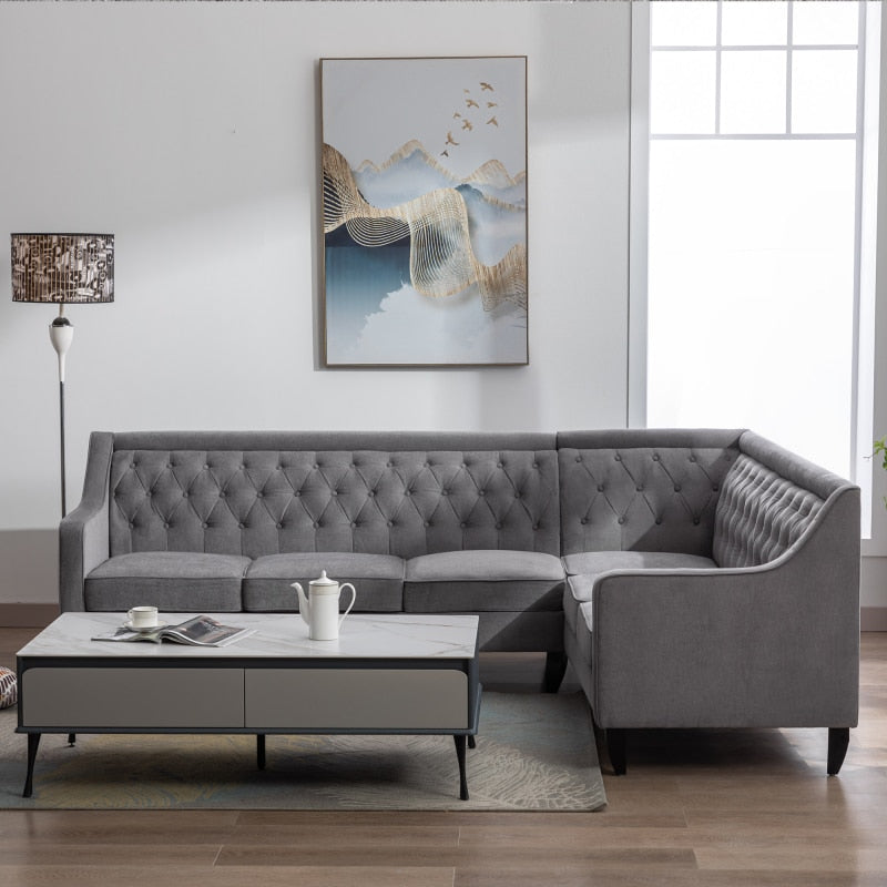Luxuriöses, mit Samt gepolstertes Sofa
