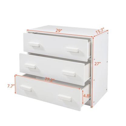 Twin-Size-Hochbett mit Schrank und Regal – Weiß