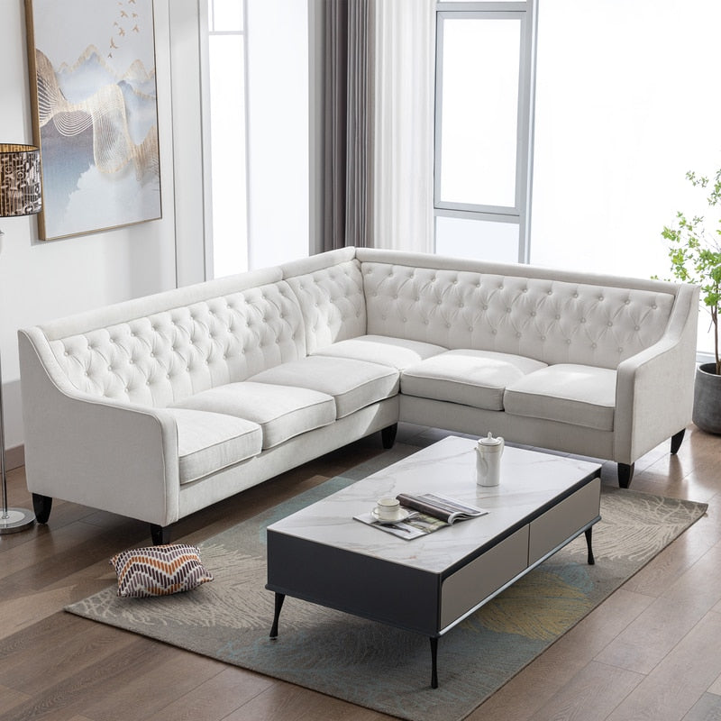 Luxuriöses, mit Samt gepolstertes Sofa