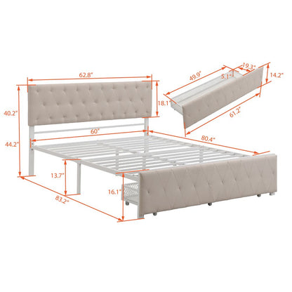 Plattformbett mit großer Schublade