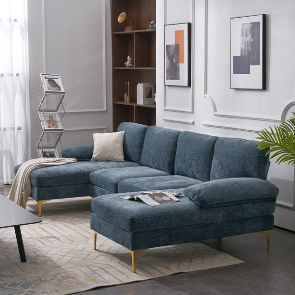 blue couch sectional sofa cute comfortable blue grey living room furniture  