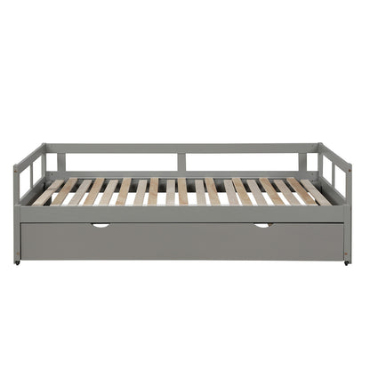 Grey Extending Daybed With Trundle