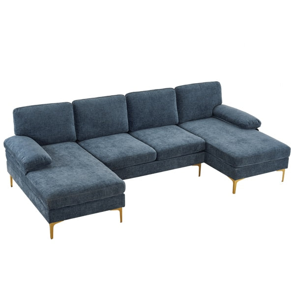 blue couch sectional sofa cute comfortable blue grey living room furniture  